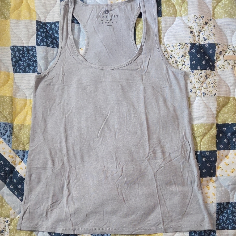 Free Fly Apparel Bamboo Light Gray Tank Top